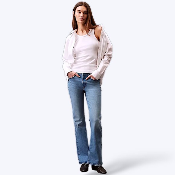 Calvin Klein Jeans NWT modern boot mid-rise flare jeans women 6/28 - Picture 2 of 7